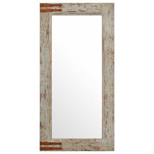 Stone & Beam Vintage-Look Rectangular Hanging Wall Frame Mirror Decor, 36.25 Inch Height, Gray