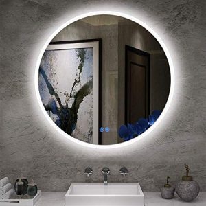 LStripM Bathroom LED Lighting Mirror R24’ With Anti-fog Function Wall Mounted Backlit Thickness 5MM…
